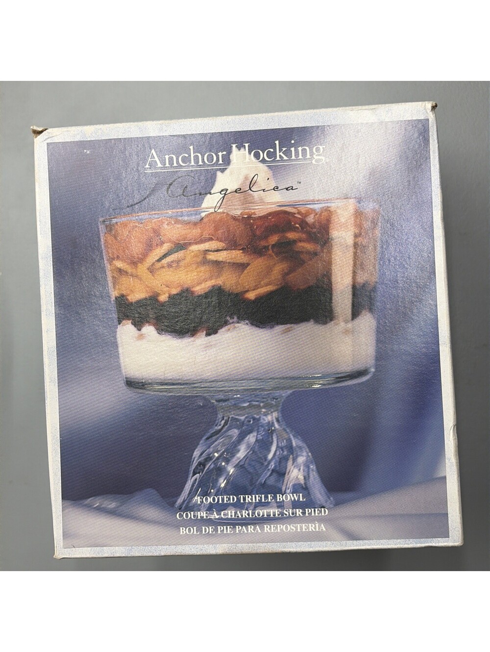 Anchor Hocking Angelica glass trifle bowl 8”